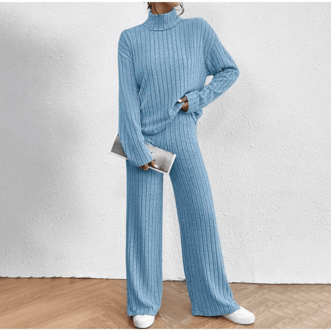 Conjunto de dos piezas para mujer - Acanalado - Cómodo - Perfecto para días relajados