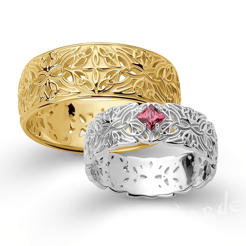 Handcrafted Triquetra Weave Band - Gold