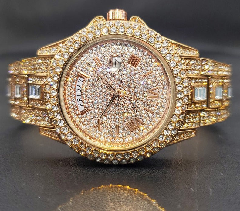 Alex | Men's casual watch with diamond effect