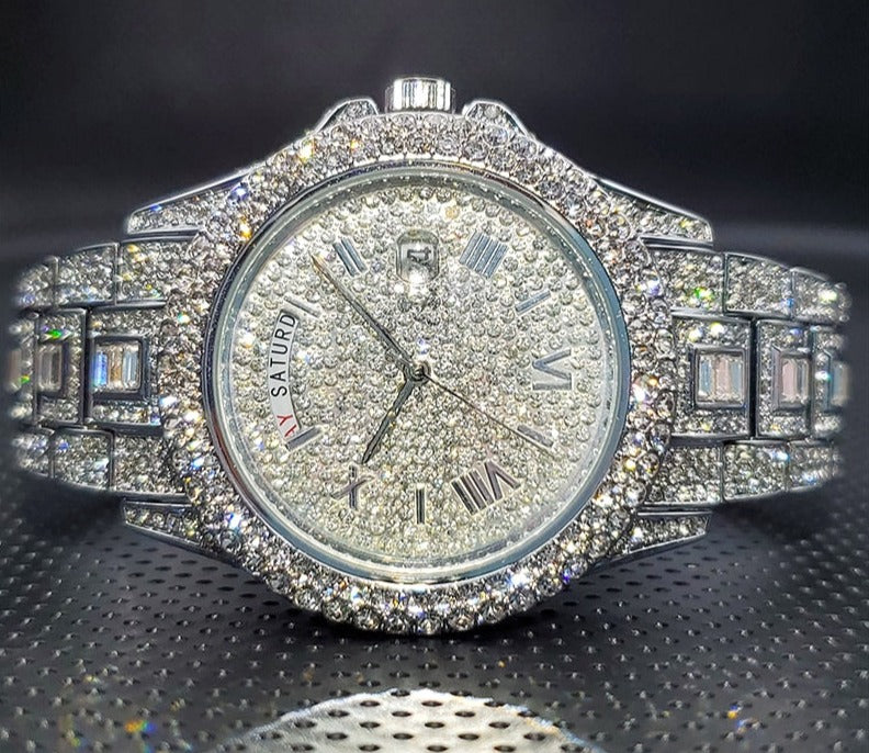 Alex | Men's casual watch with diamond effect
