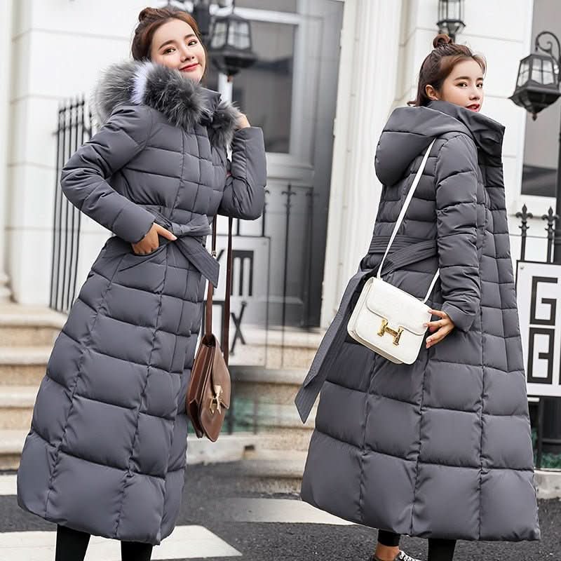 Abrigo de invierno aislante de manga larga para mujer