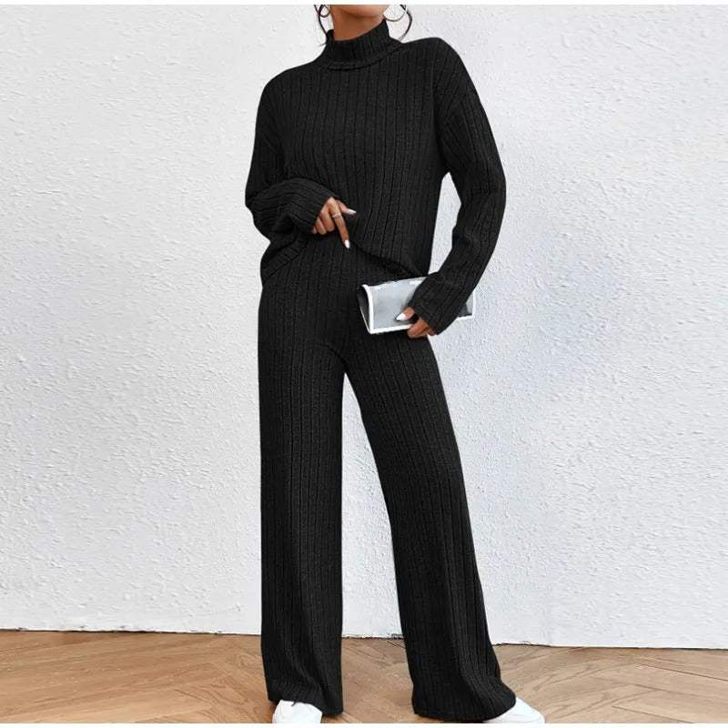 Conjunto de dos piezas para mujer - Acanalado - Cómodo - Perfecto para días relajados