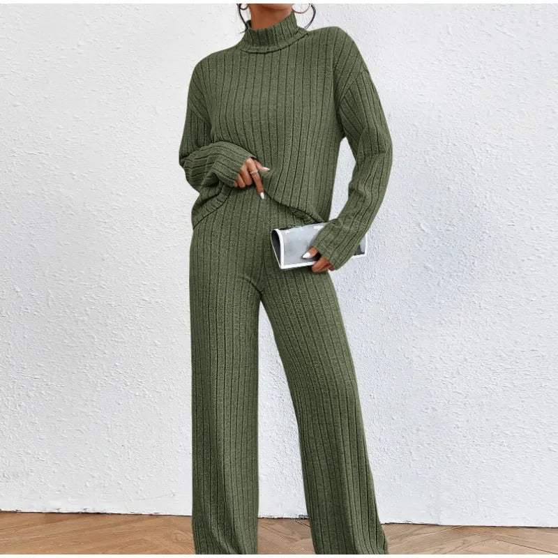 Conjunto de dos piezas para mujer - Acanalado - Cómodo - Perfecto para días relajados