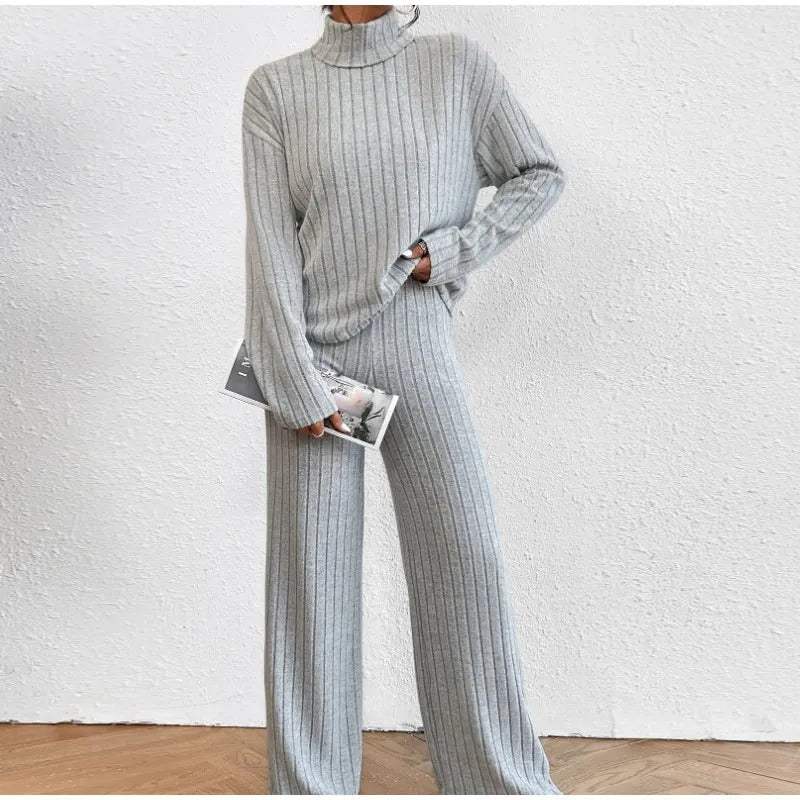 Conjunto de dos piezas para mujer - Acanalado - Cómodo - Perfecto para días relajados