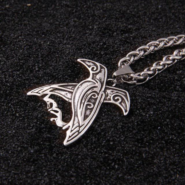 Hugin and Munin Pendant - Sterling Silver