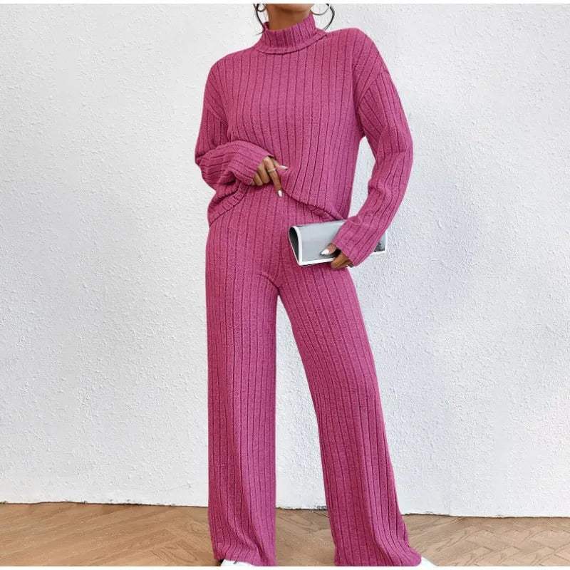 Conjunto de dos piezas para mujer - Acanalado - Cómodo - Perfecto para días relajados