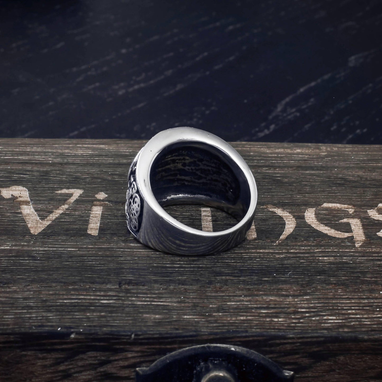 Sign of Veles Signet Ring - Stainless Steel