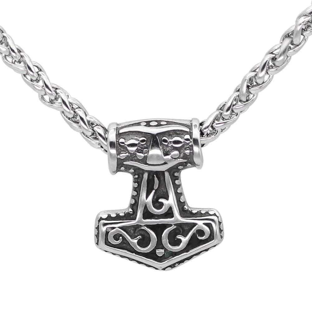 Tiny Celtic Thor's Hammer - Stainless Steel