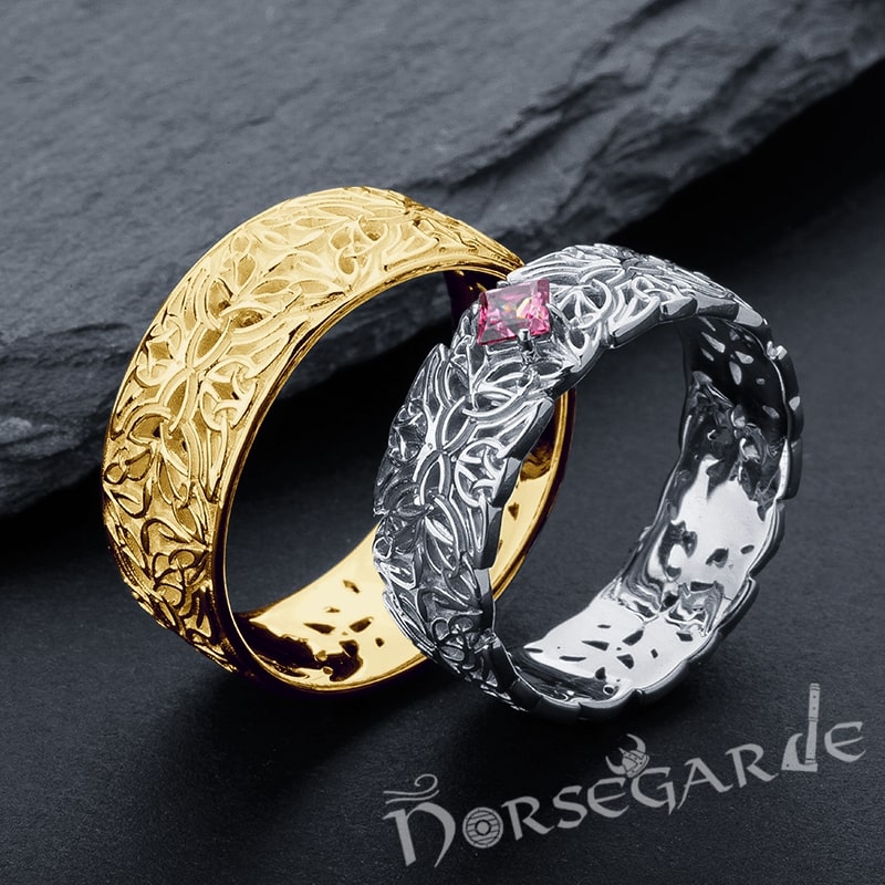 Handcrafted Triquetra Weave Band - Gold