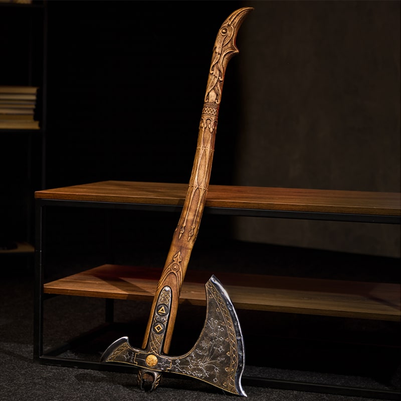 Handforged Leviathan Spiked Replica Axe - Ancient Glow