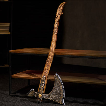 Handforged Leviathan Spiked Replica Axe - Ancient Glow