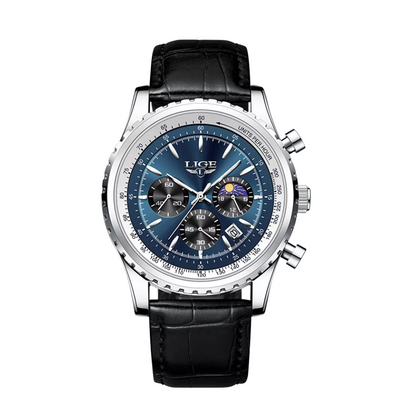 Leo | Elegant Chronograph Moon Phase Watch | 46mm