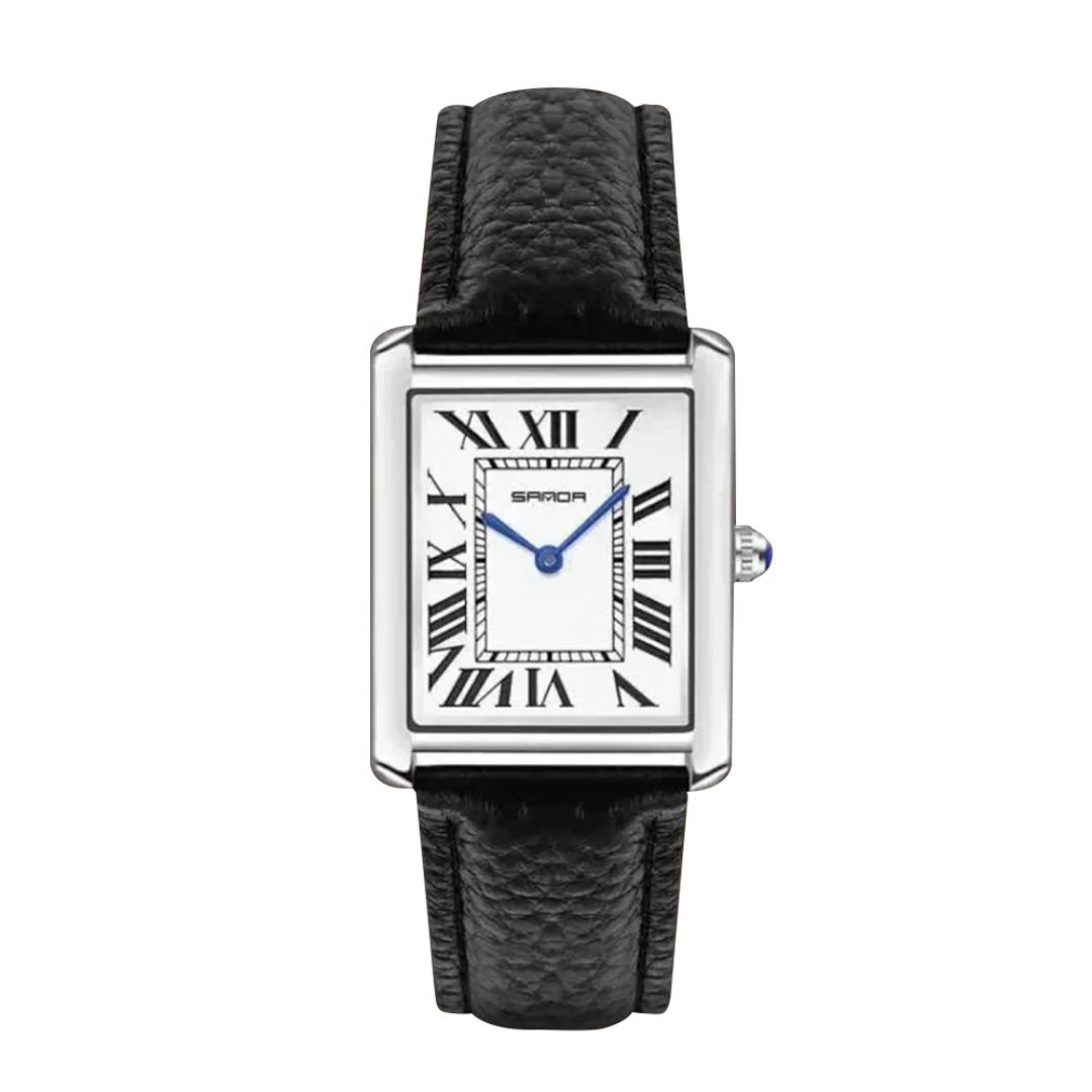 Matthew | Rectangular Men’s Watch with Silver-Tone Case