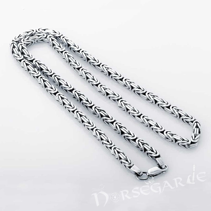 Handcrafted Heavy Byzantine Chain with Lobster Claw - Sterling Silver
