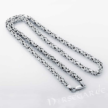 Handcrafted Heavy Byzantine Chain with Lobster Claw - Sterling Silver