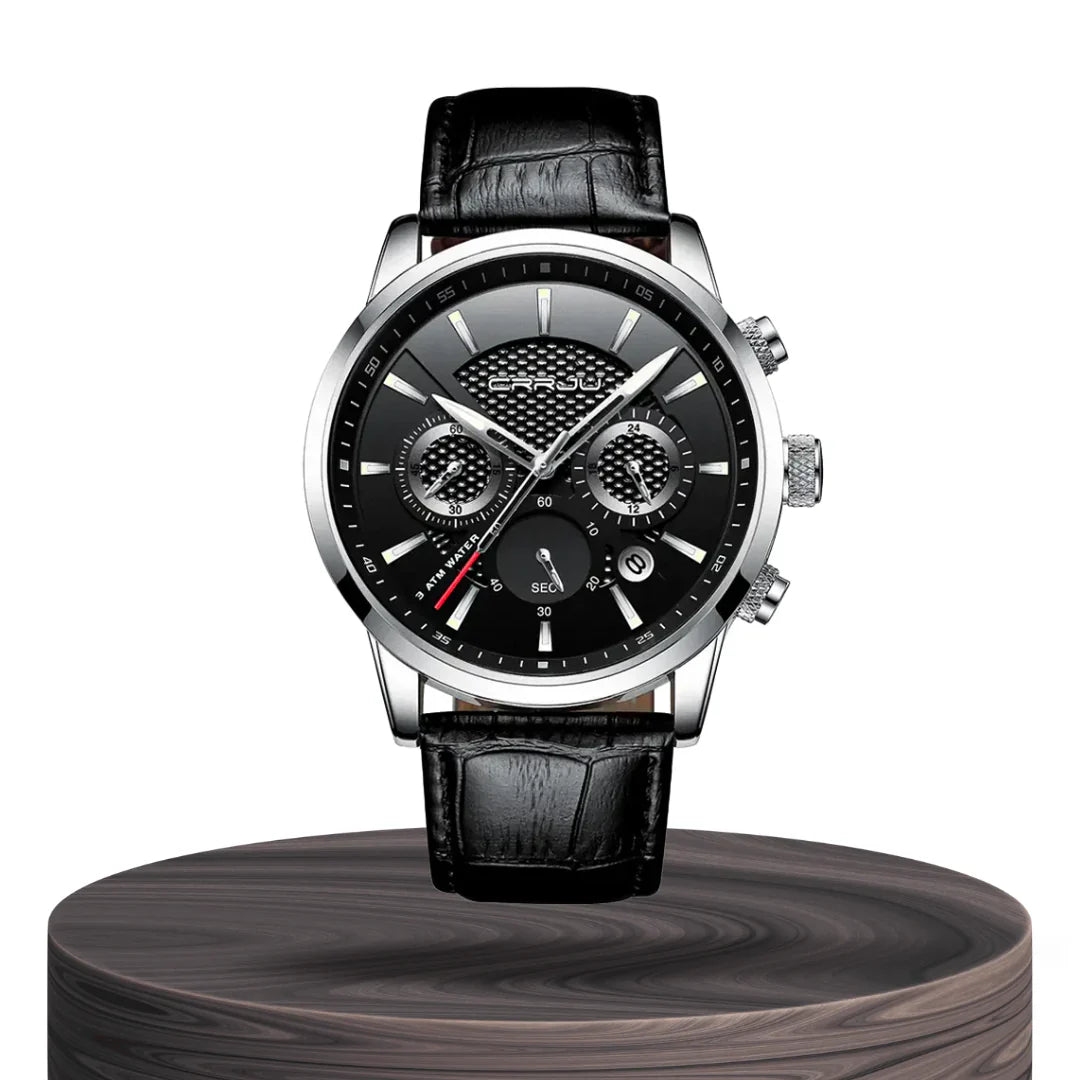 Rowan | Trendy Army-Inspired Leather Timepiece Watch | 42mm