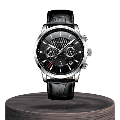Rowan | Trendy Army-Inspired Leather Timepiece Watch | 42mm