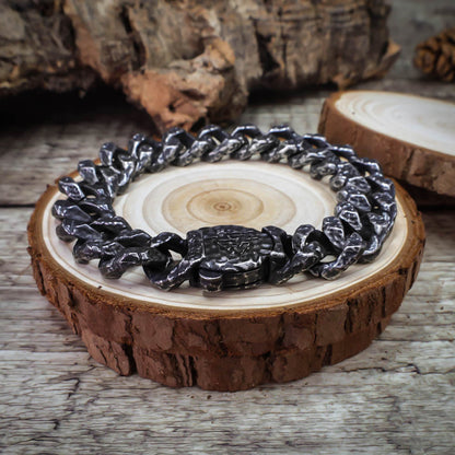 Battered Iron Warrior Bracelet - Stainless Steel