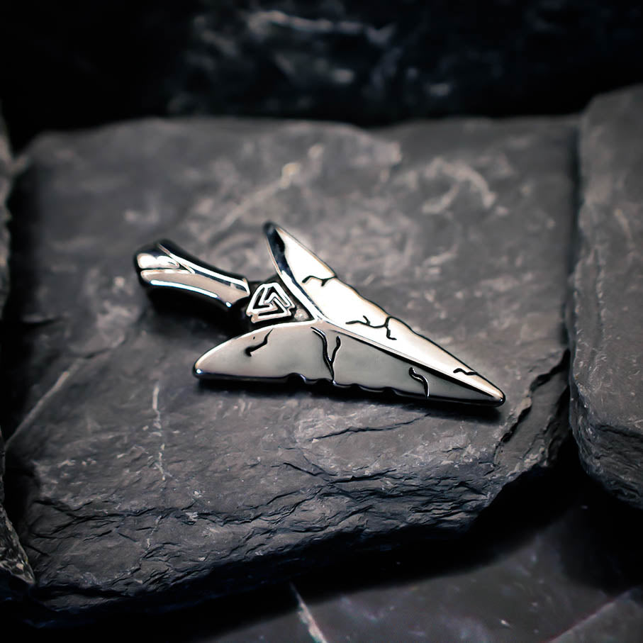 Valknut Gungnir Spearhead Necklace - Stainless Steel