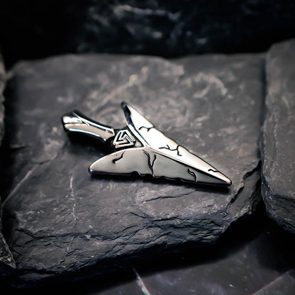 Valknut Gungnir Spearhead Necklace - Stainless Steel