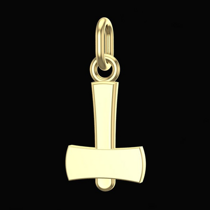 Handcrafted Miniature Battle Mjolnir - Gold