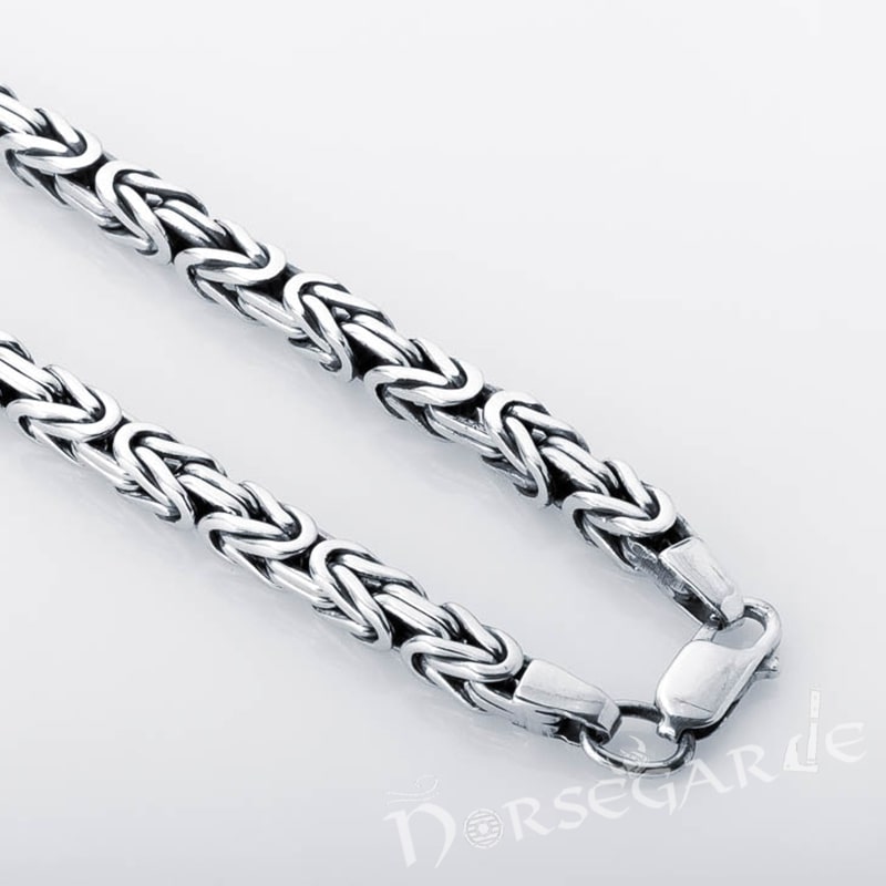 Handcrafted Heavy Byzantine Chain with Lobster Claw - Sterling Silver