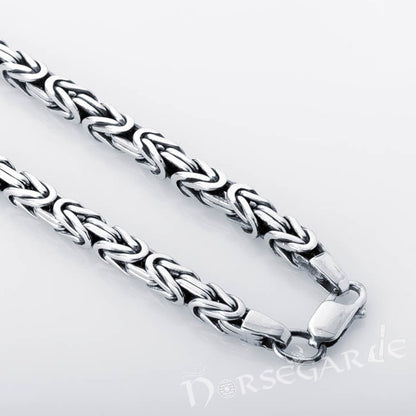 Handcrafted Heavy Byzantine Chain with Lobster Claw - Sterling Silver