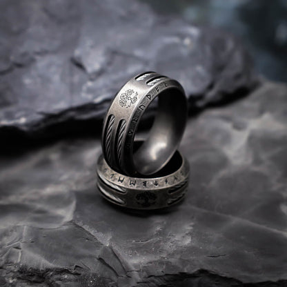 Rustic Odin's Sacrifice Ring - Stainless Steel