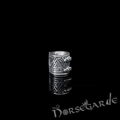 Handcrafted Odin's Beard Bead with Latch & Grip Teeth - Sterling Silver