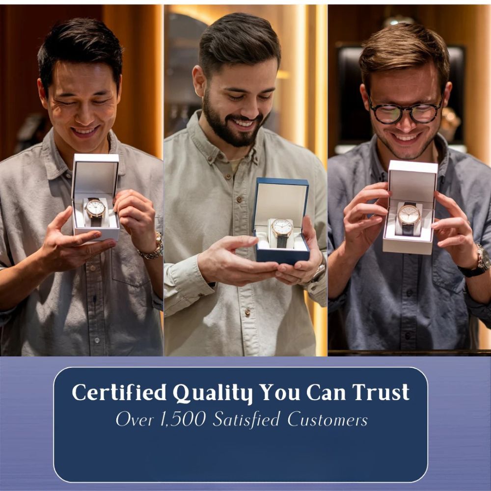 Matthew | Rectangular Men’s Watch with Silver-Tone Case