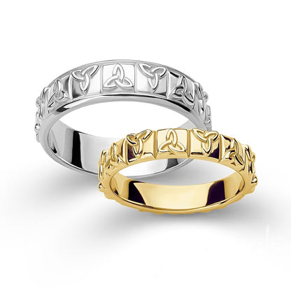 Handcrafted Triquetra Noble Band - Gold