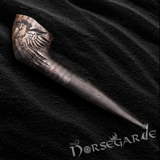 Handcarved Raven Smoking Pipe - Ash