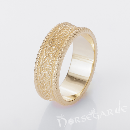 Handcrafted Twisted Knot Band - Gold