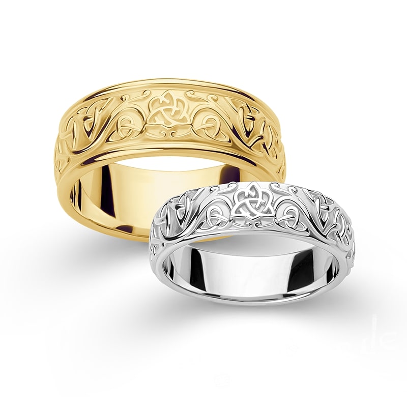 Handcrafted Celtic Heart Band - Gold