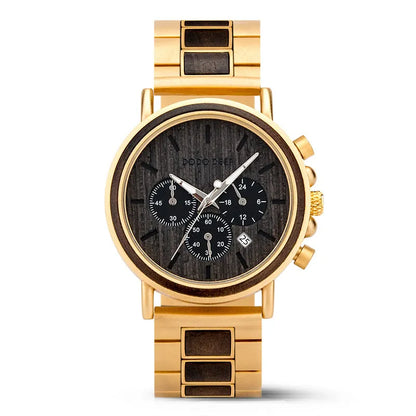 Tempus | Luxury Wood Stainless Steel Men Watch