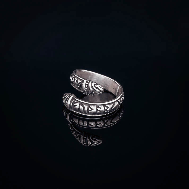 Runic Band Ring - Stainless Steel