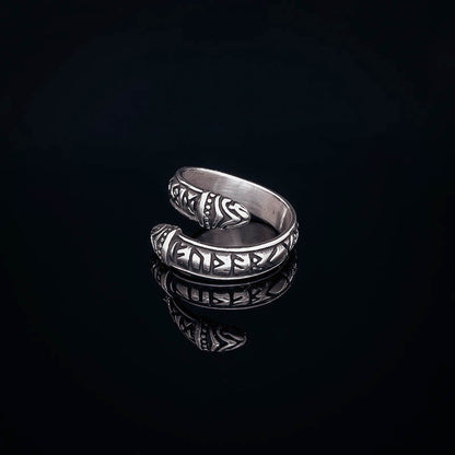 Runic Band Ring - Stainless Steel