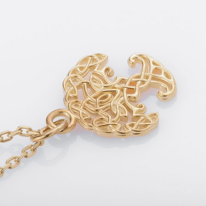 Handcrafted Miniature Yggdrasil Pendant - Gold