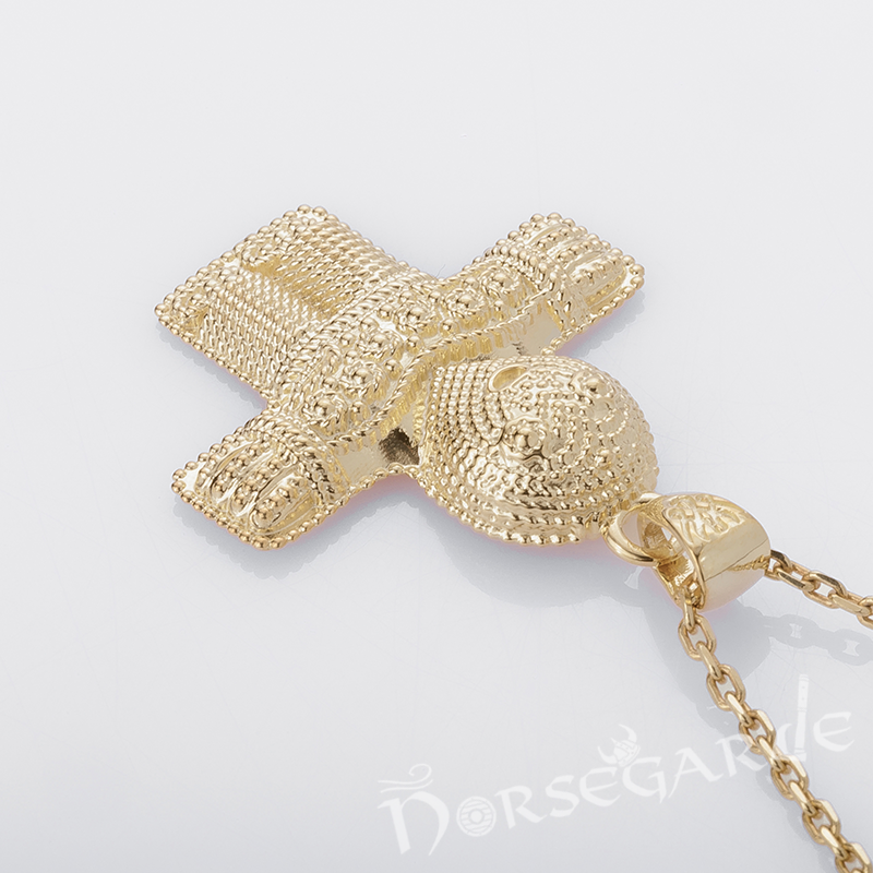 Handcrafted Viking Crucifix Replica - Gold