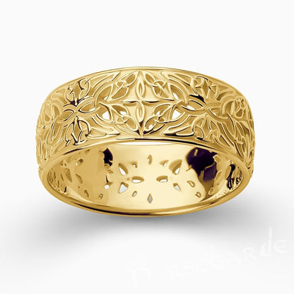 Handcrafted Triquetra Weave Band - Gold