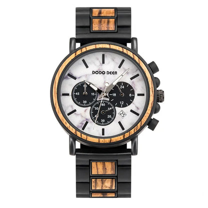 Tempus | Luxury Wood Stainless Steel Men Watch