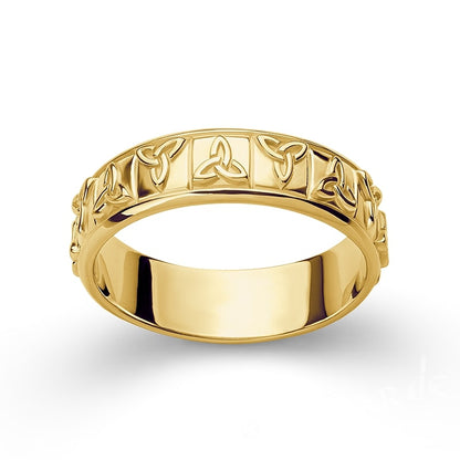 Handcrafted Triquetra Noble Band - Gold