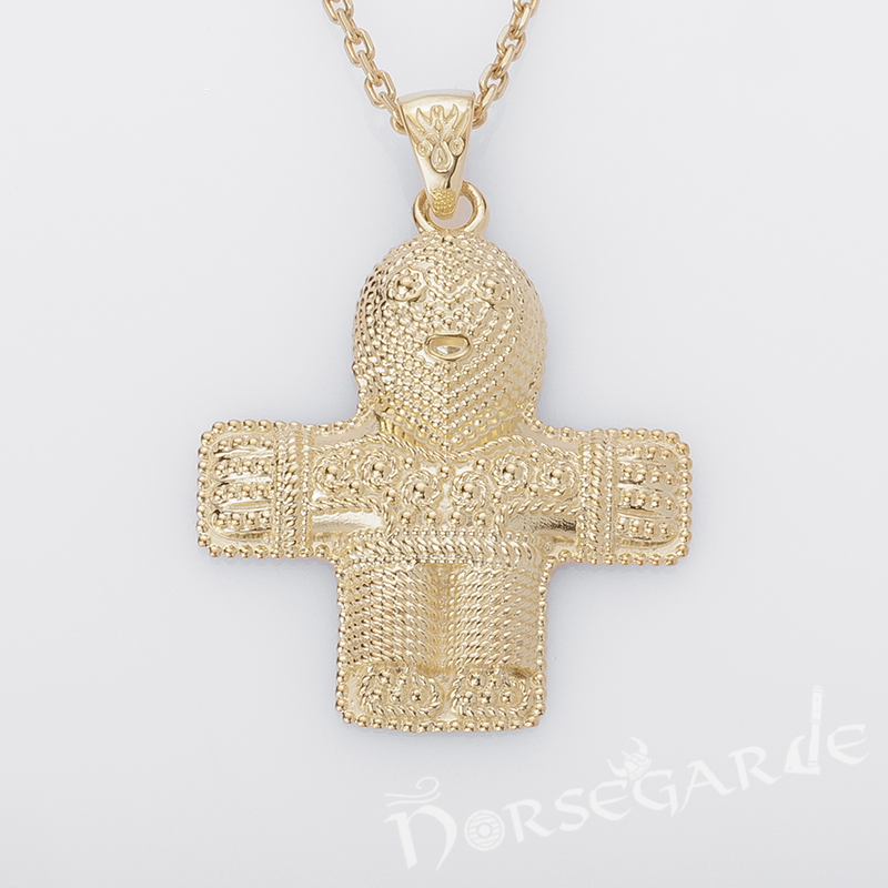 Handcrafted Viking Crucifix Replica - Gold