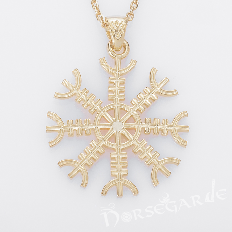 Handcrafted Helm of Awe Amulet - Gold