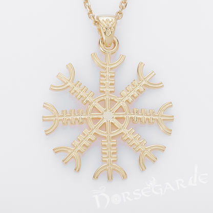 Handcrafted Helm of Awe Amulet - Gold