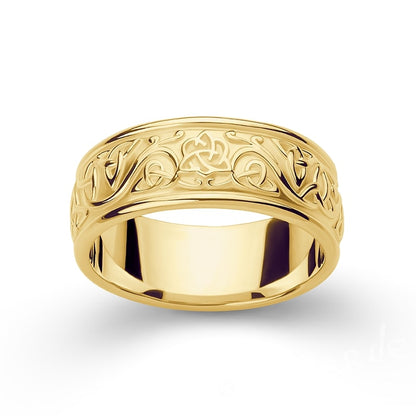 Handcrafted Celtic Heart Band - Gold