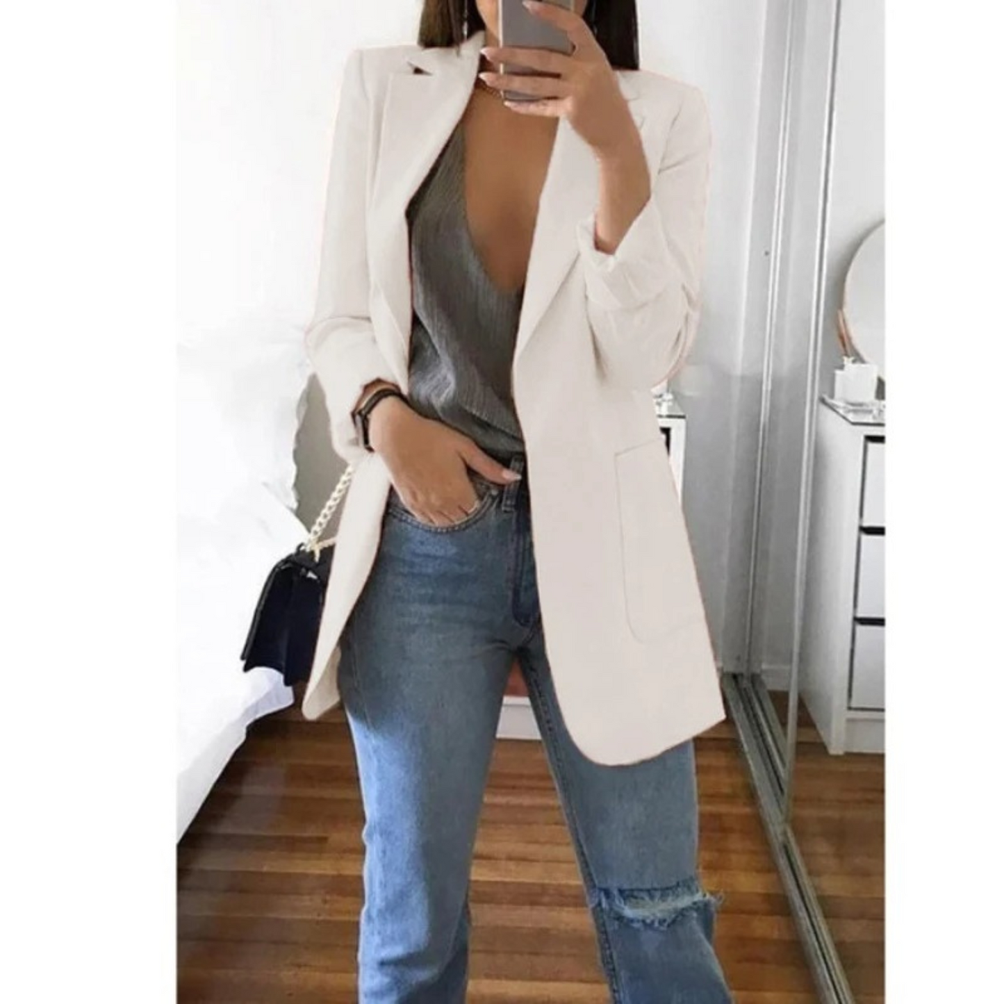 Zwanie - Elegante blazer de bolsillo para mujer
