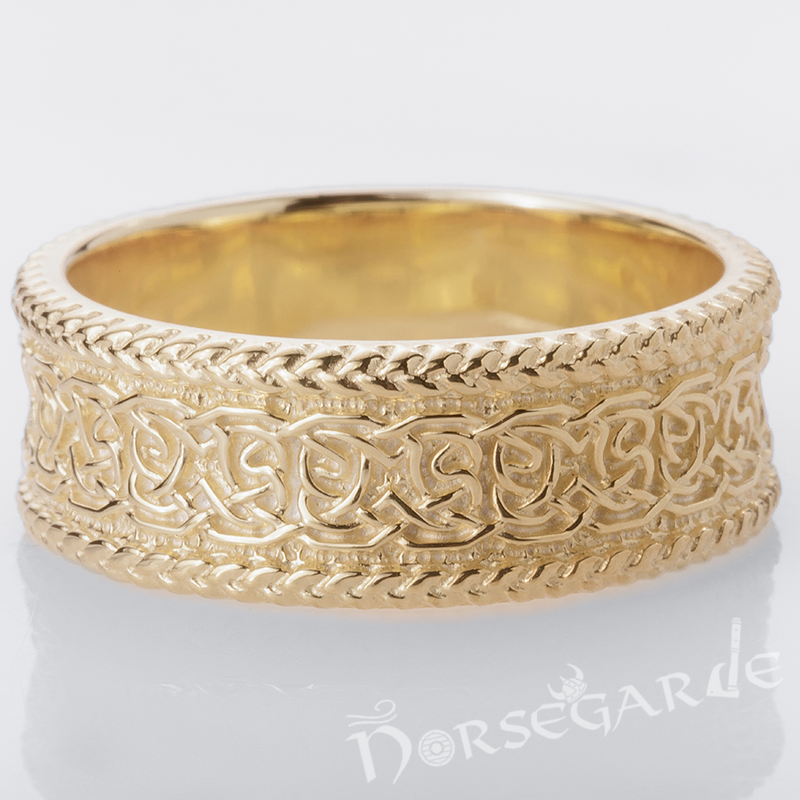 Handcrafted Twisted Knot Band - Gold
