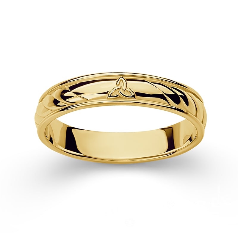 Handcrafted Triquetra Simple Band - Gold