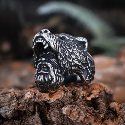 Bear Berserker Ring - Stainless Steel